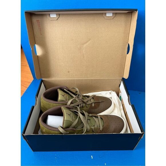 Nike Air Jordan Mid Pilgrims In Light Olive And White Colorway DA 8026-331 size1 - Picture 9 of 9